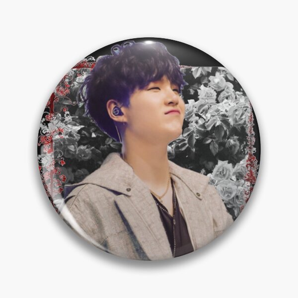Item preview, Min Yoongi BTS Suga Korean Kpop Floral Design designed and sold by Piosenka Art.
