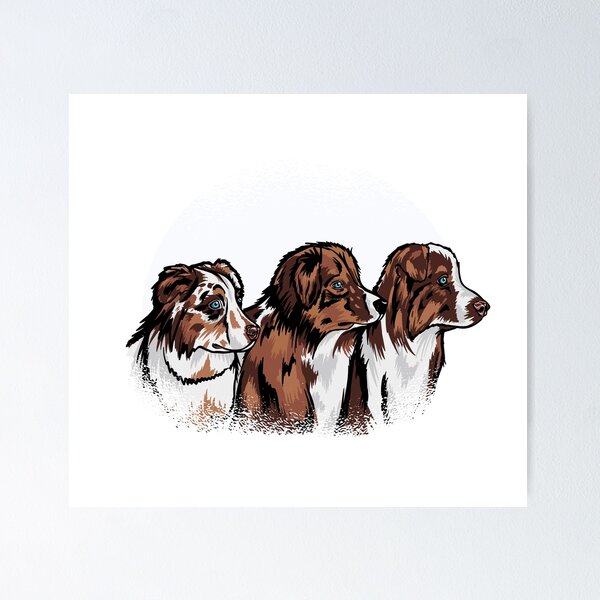 Item preview,  Three Border Collies -  Dog Lover designed and sold by fredgarden8.