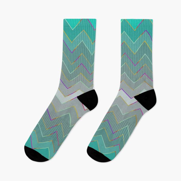 Item preview, Gorgeous Abstract Aqua and Teal Chevron designed and sold by pugmom4.
