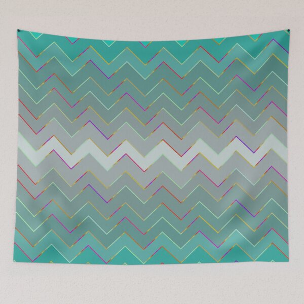 Item preview, Gorgeous Abstract Aqua and Teal Chevron designed and sold by pugmom4.
