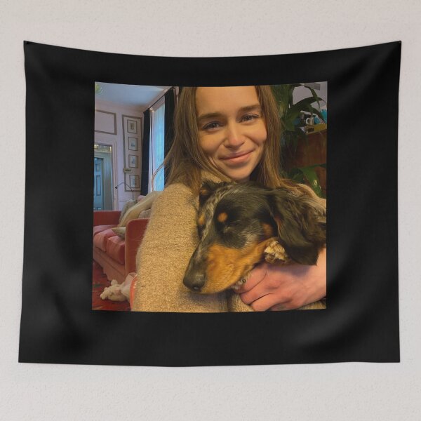 Item preview, Funny Gift Emilia Clark Dog Photo designed and sold by FaulknerGuyFons.