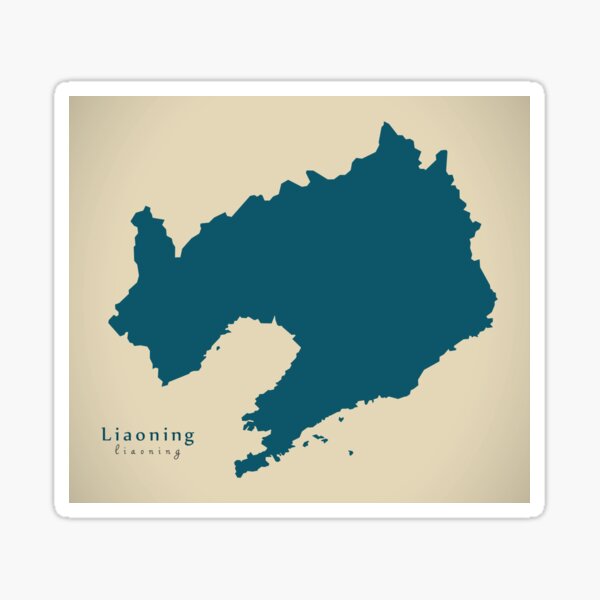 Aperçu de l'œuvre Carte moderne - carte de la province du Liaoning Chine CN créée et vendue par Ingo Menhard.