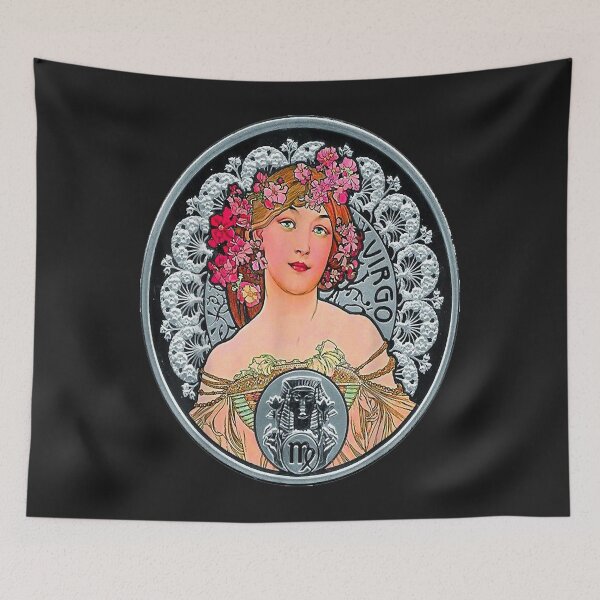 Item preview, Art Nouveau Zodiac Signs Gypsy Fortune Teller Virgo Mucha designed and sold by edithkelly.