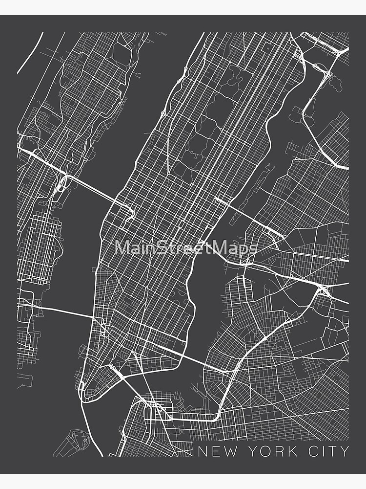 New York City, Map - Gray by MainStreetMaps