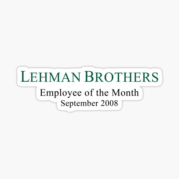 Lehman Brothers Political Humor Sticker
