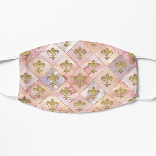 Motif Fleur de Lys Pastel Quartz Masque sans plis