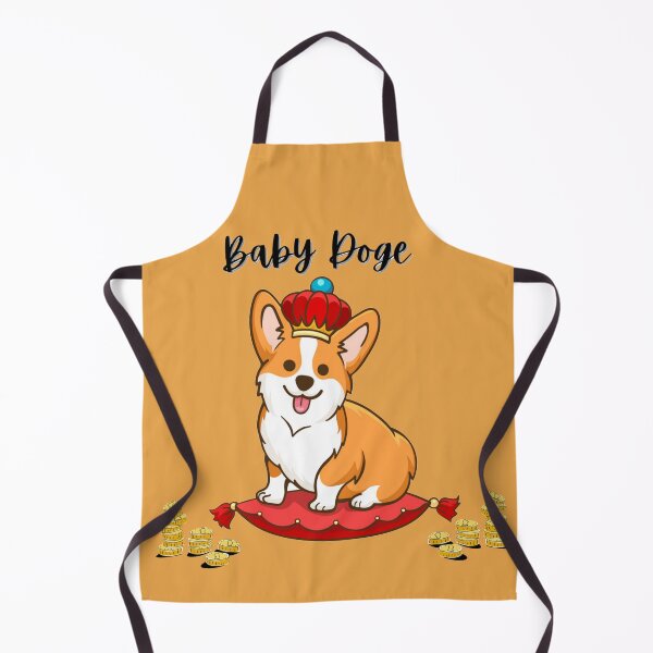 Item preview, Cute and adorable baby Doge coin on red cushion with crown doo doo doo designed and sold by AKMarkethub.