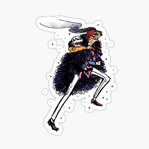 Vista previa del artículo con la obra «¡ONE PIECE! Law y Corazon caminando en color», diseñado y vendido por angsty-angst.