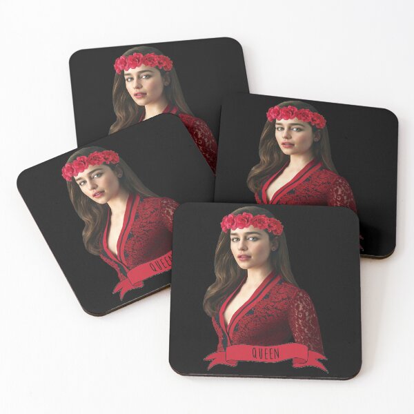 Item preview, Music Retro Emilia Clark Wearing A Red Flower Crown designed and sold by FaulknerGuyFons.