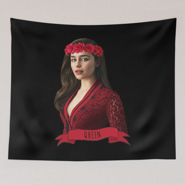 Item preview, Music Retro Emilia Clark Wearing A Red Flower Crown designed and sold by FaulknerGuyFons.