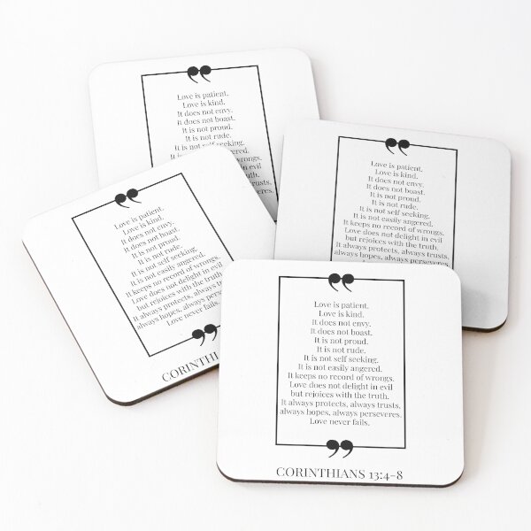 Item preview, Love is patient. Love is kind - Corinthians Bible Quote designed and sold by MuseTheQuote1.