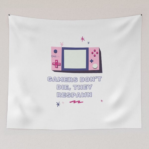 Item preview, gamers don't die, they respawn designed and sold by saladiin.