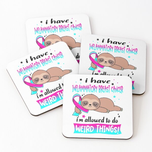 Item preview, Inflammatory Breast Cancer Awareness Funny I have Inflammatory Breast Cancer i'm allowed to do Weird Things! designed and sold by JanetShop809.