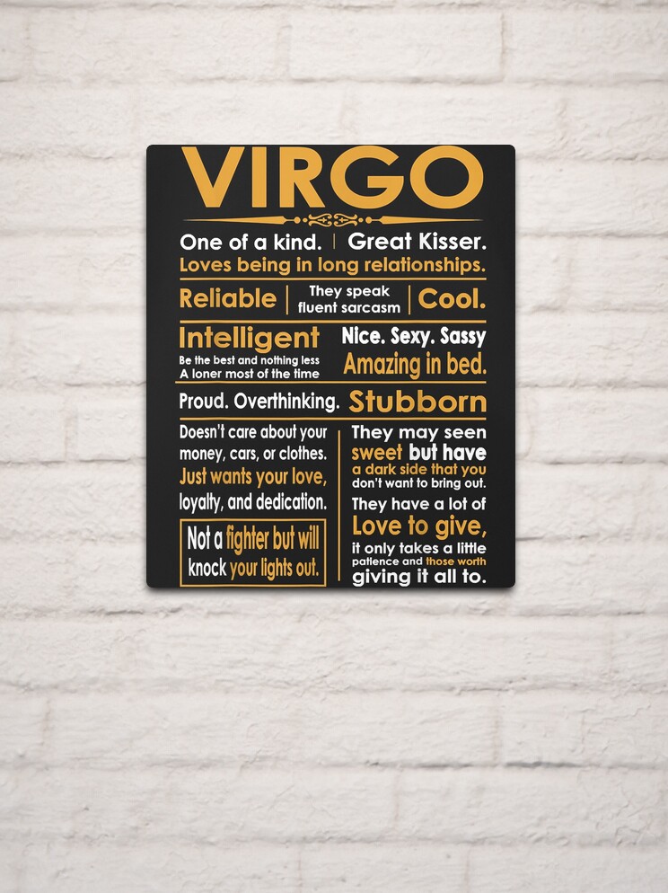 Funny Virgo Zodiac Sign Horoscope Birthday Gift Metal Print