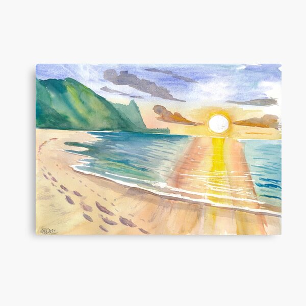 Beautiful Impressionist Beach Painting - Canvas Print – artAIstry