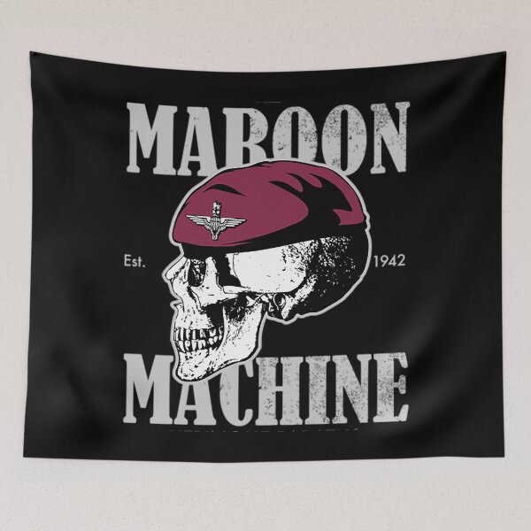Item preview, British Paratrooper T-ShirtThe Maroon Machine - Parachute Regiment (distressed)  designed and sold by GagaLot.