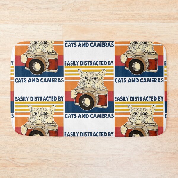 Item preview, Easily Distracted By Cats And Cameras Vintage designed and sold by DuineGrise.