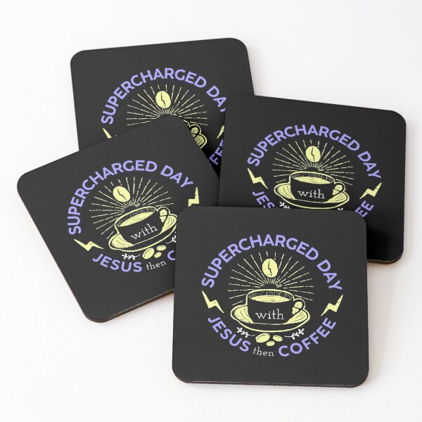 Item preview, Supercharged By Jesus Then Coffee designed and sold by JacquelineLim.