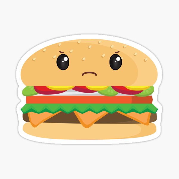 little hamburger Sticker for Sale by greywalnutshop