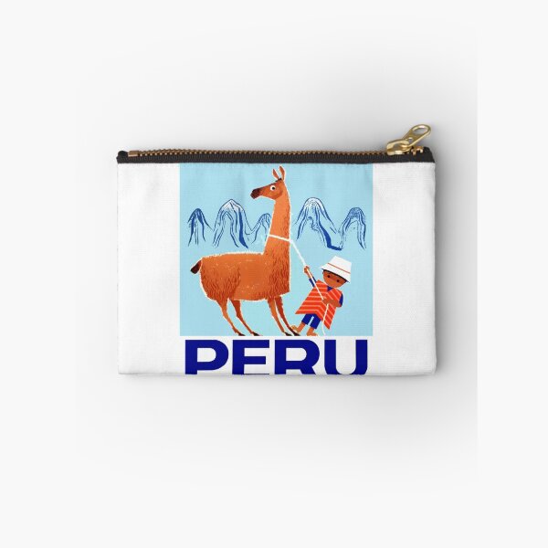 Item preview, Vintage Child and Llama Peru Travel Poster designed and sold by retrographics.