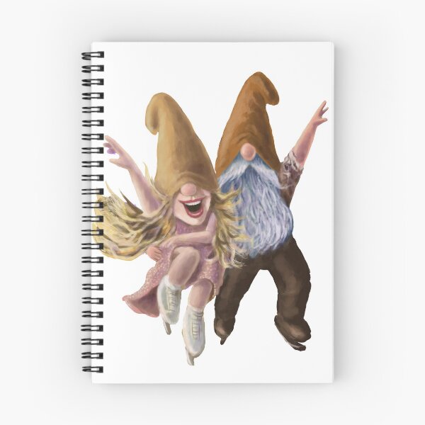 Item preview, Gnomes Dancing On Ice, Ice Skating Gnomes, Gnome Couple designed and sold by TheArtCave.