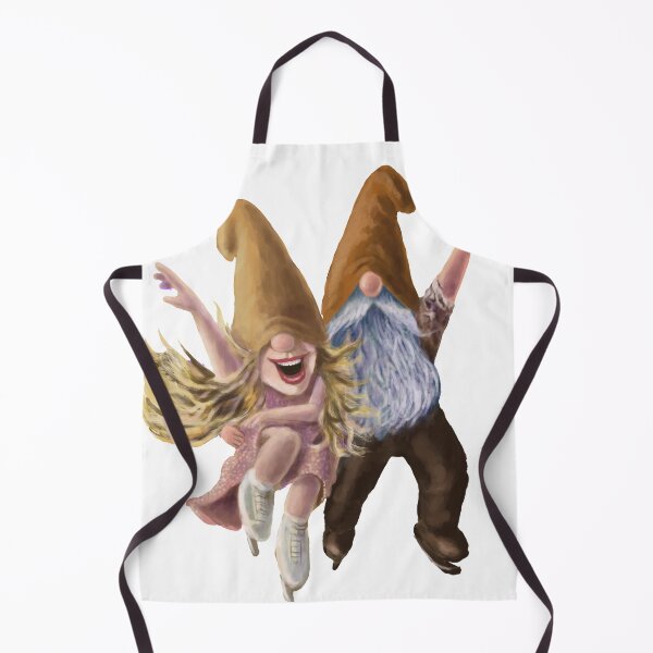 Item preview, Gnomes Dancing On Ice, Ice Skating Gnomes, Gnome Couple designed and sold by TheArtCave.