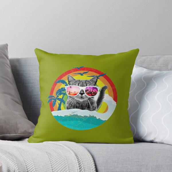 Item preview, Cat T-ShirtFunny Cat on Rainbow Beach designed and sold by KenArafan.