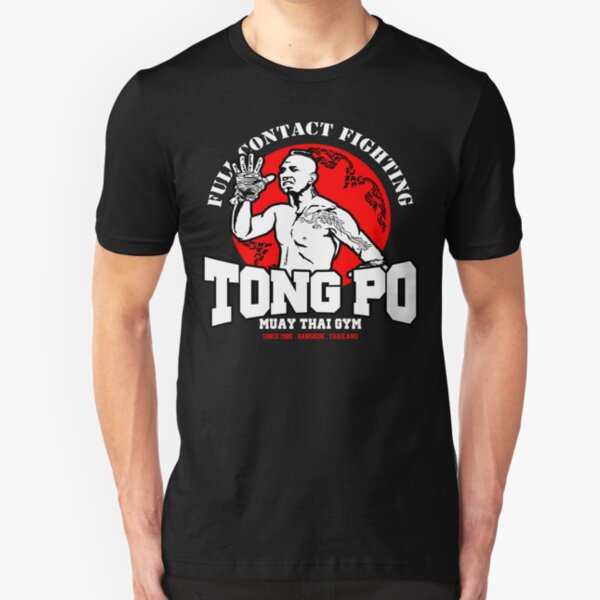 NEW TONG PO MUAY THAI FIGHTER VILLAIN KICKBOXER VAN DAMME MOVIE Slim Fit T-Shirt