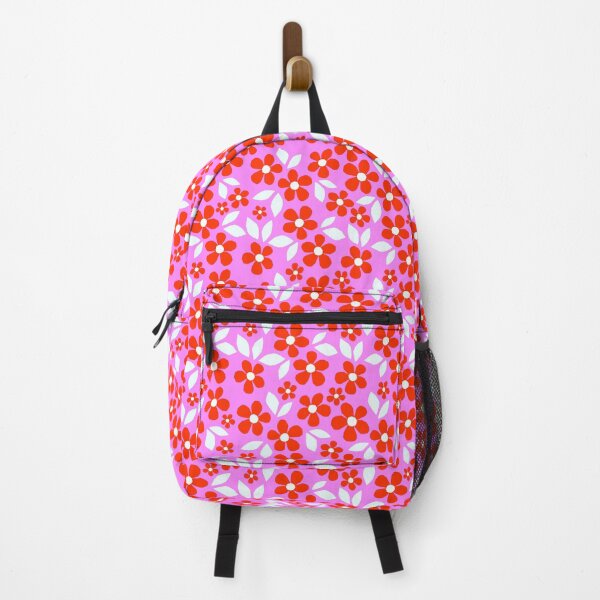 Item preview, Bloom Happy! Retro Floral Pattern Collage Nº2 Red and Pink designed and sold by Dominiquevari.
