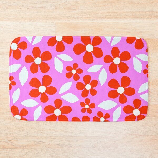 Item preview, Bloom Happy! Retro Floral Pattern Collage Nº2 Red and Pink designed and sold by Dominiquevari.