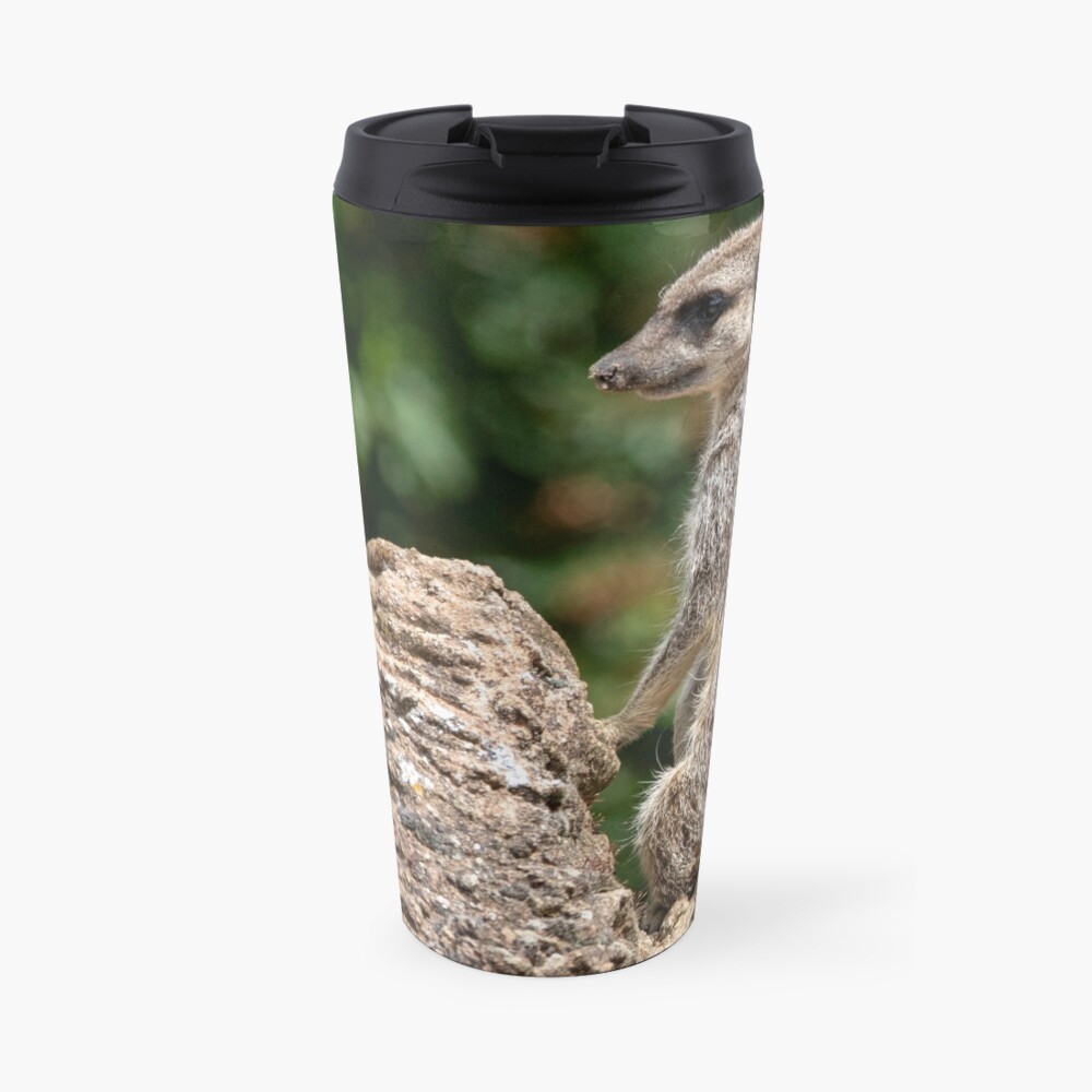 Meerkat on Lookout Travel Coffee Mug