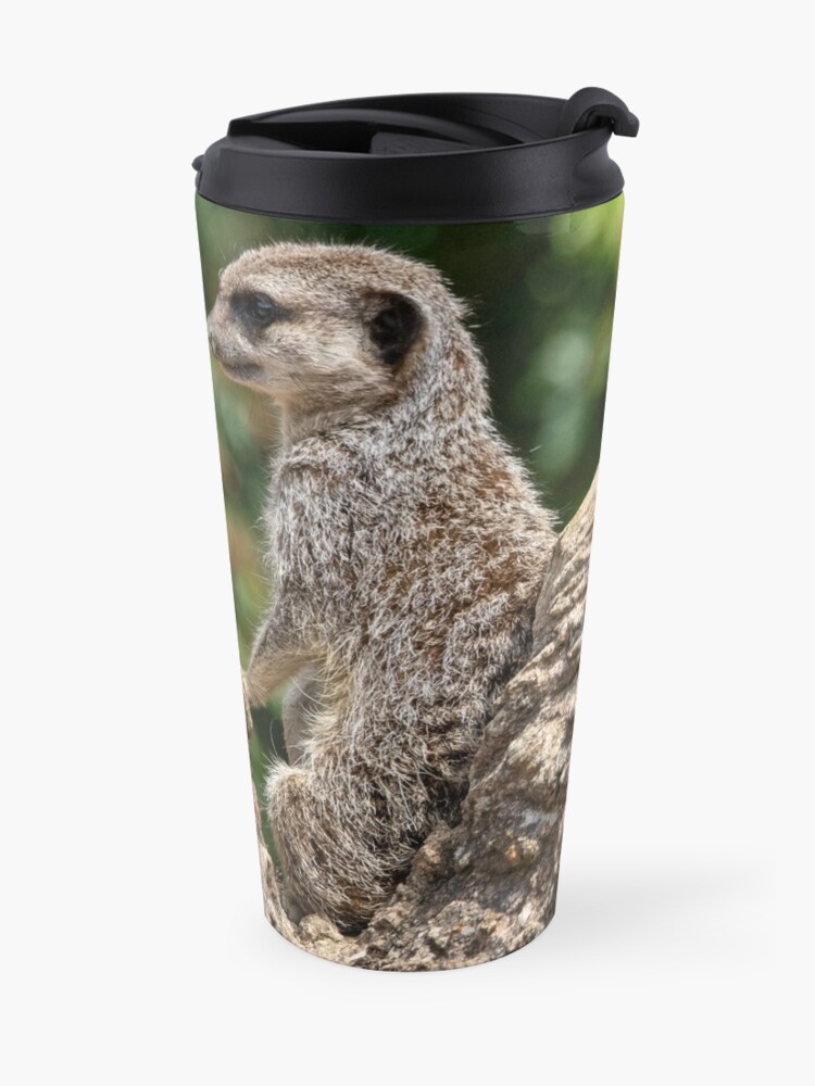 Alternate view of Meerkat on Lookout Travel Coffee Mug