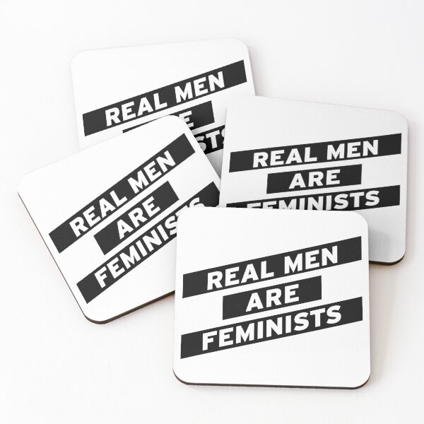Item preview, REAL MEN ARE FEMINISTS | FEMINIST | WHITE designed and sold by explodingpinata.