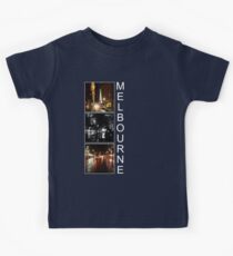 Melbourne leuchtet nachts Kinder T-Shirt