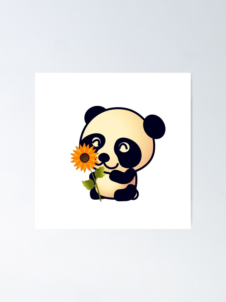 Póster «Panda de girasol lindo» de NancyEle | Redbubble