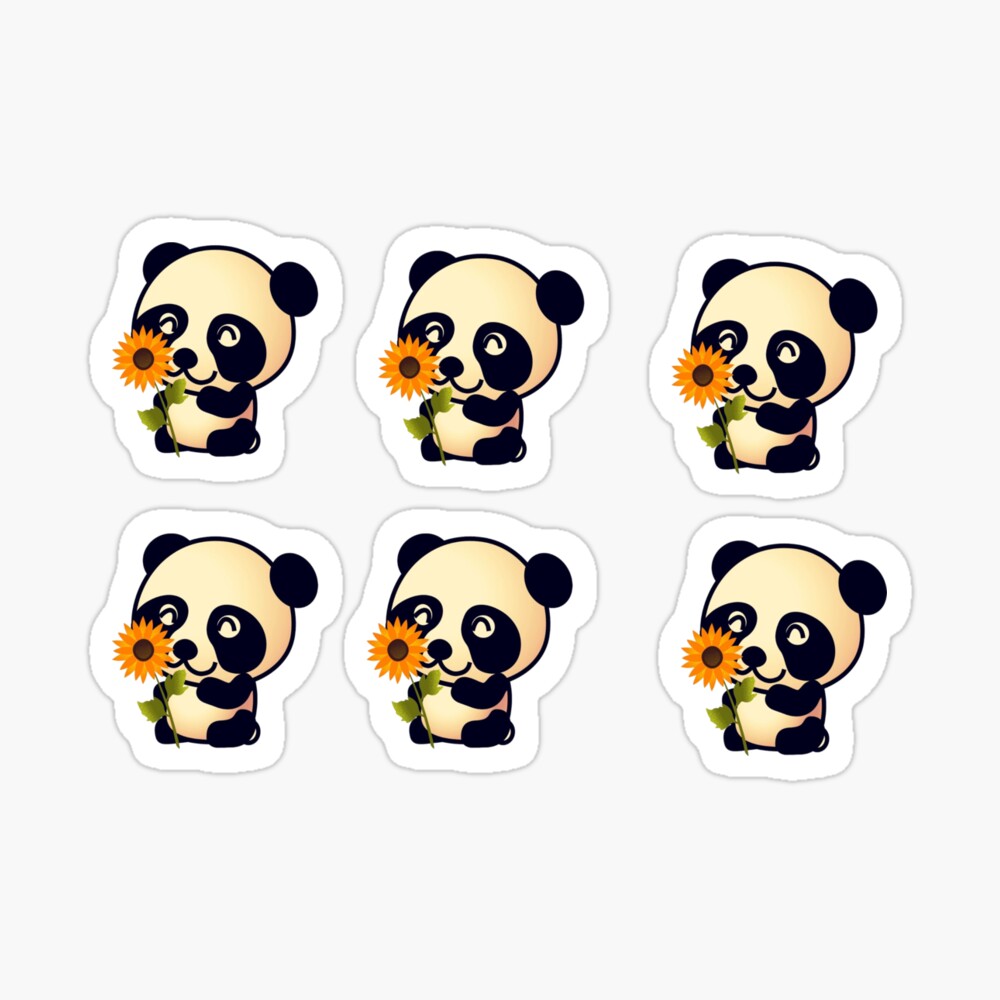 Cuaderno de tapa dura «Panda de girasol lindo» de NancyEle | Redbubble