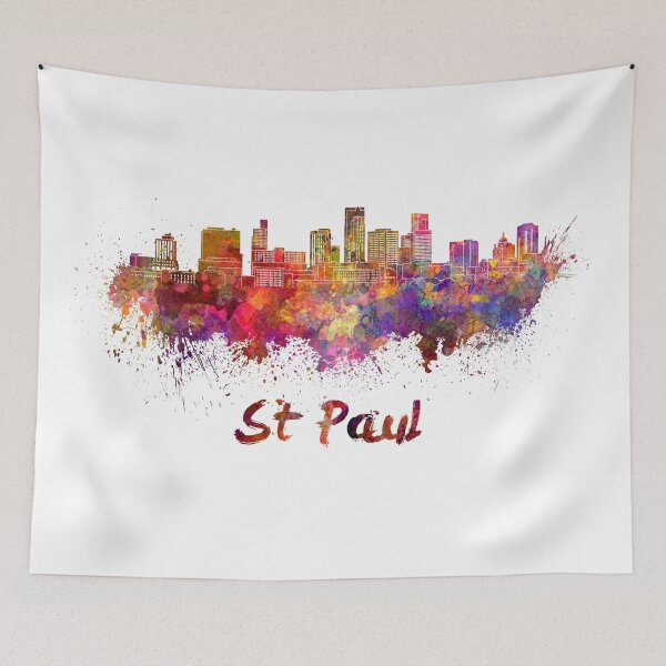 Item preview, St Paul skyline in watercolor designed and sold by paulrommer.
