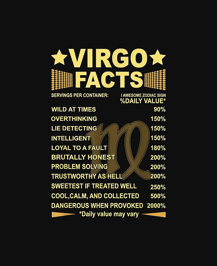 Virgo Facts Zodiac Funny Virgo Birthday Gift Tee