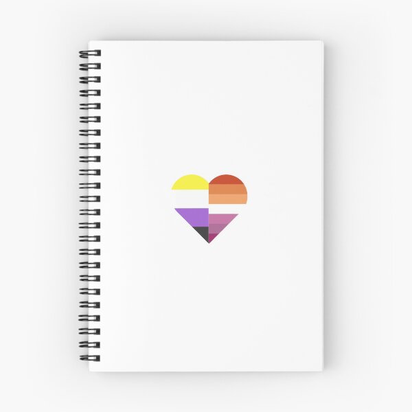 Item preview, Non-Binary Lesbian Heart Pride Sticker designed and sold by MashOnToast.