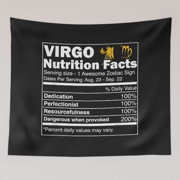 Item preview, Virgo Nutrition Facts Zodiac Sign Horoscope designed and sold by edithkelly.