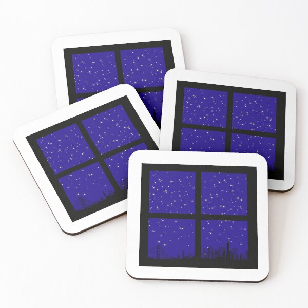 Item preview, Black window San Francisco night sky designed and sold by Thatgaybrand.