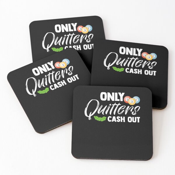 Item preview, Only Quitters Cash Out Lucky Player Bingo Balls designed and sold by Nessshirts.