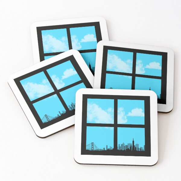 Item preview, Black window San Francisco skyline designed and sold by Thatgaybrand.