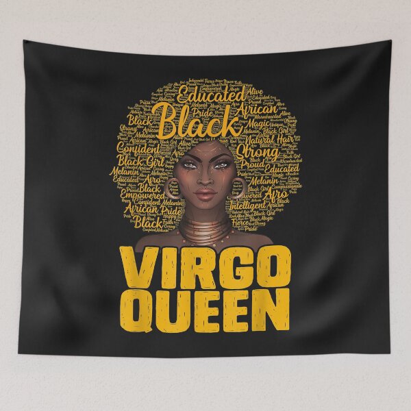 Item preview, Virgo Queen Black Woman Afro Natural Hair African American designed and sold by edithkelly.