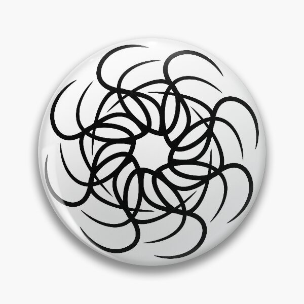 Aperçu de l'œuvre Fleur géométrique 4 (noir sur blanc) créée et vendue par 11thIdeaDesigns.