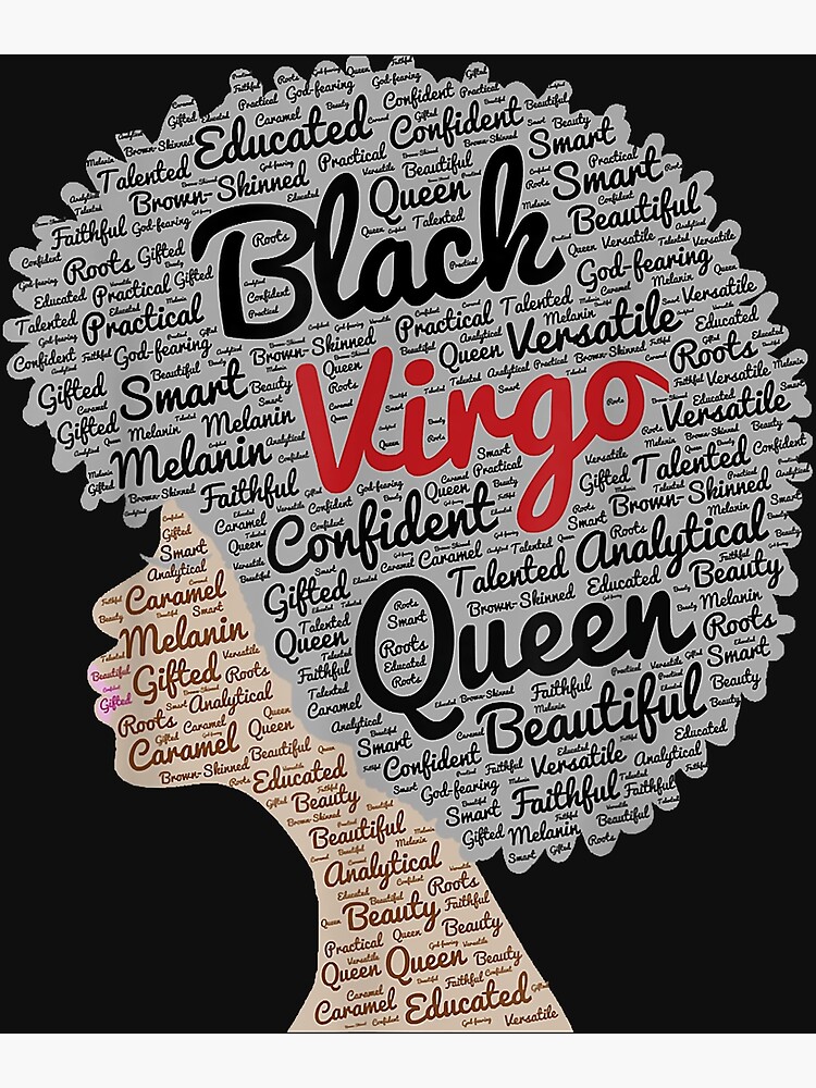 Virgo Zodiac Birthday Afro for Black Women Photographic Print