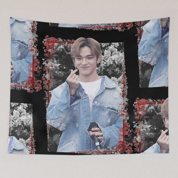 Item preview, Lucas Wong SuperM Wong Yukhei Korean Kpop Floral Design designed and sold by Piosenka Art.