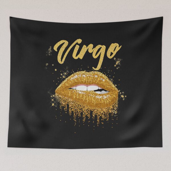 Item preview, Virgo Zodiac Birthday Gold Lips for Black Women designed and sold by edithkelly.