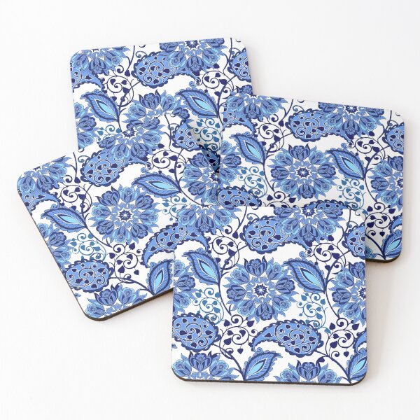 Item preview, Blue Paisley Pattern, Blue Paisley floral seamless Pattern, Blue Paisley designed and sold by graphic-genie.