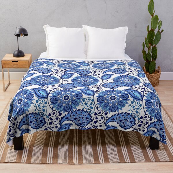 Item preview, Blue Paisley Pattern, Blue Paisley floral seamless Pattern, Blue Paisley designed and sold by graphic-genie.